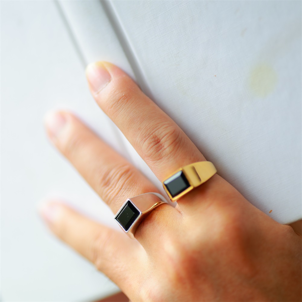 Black Stone Ring