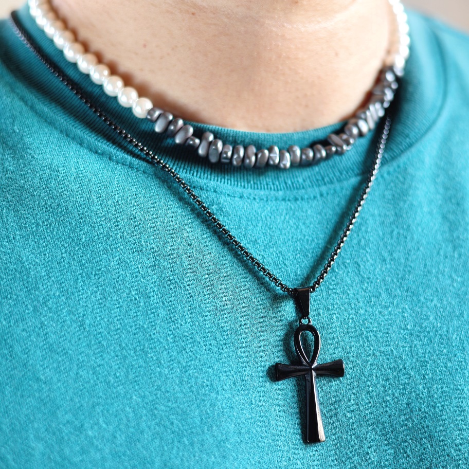 Anchor Cross Pendant Necklace