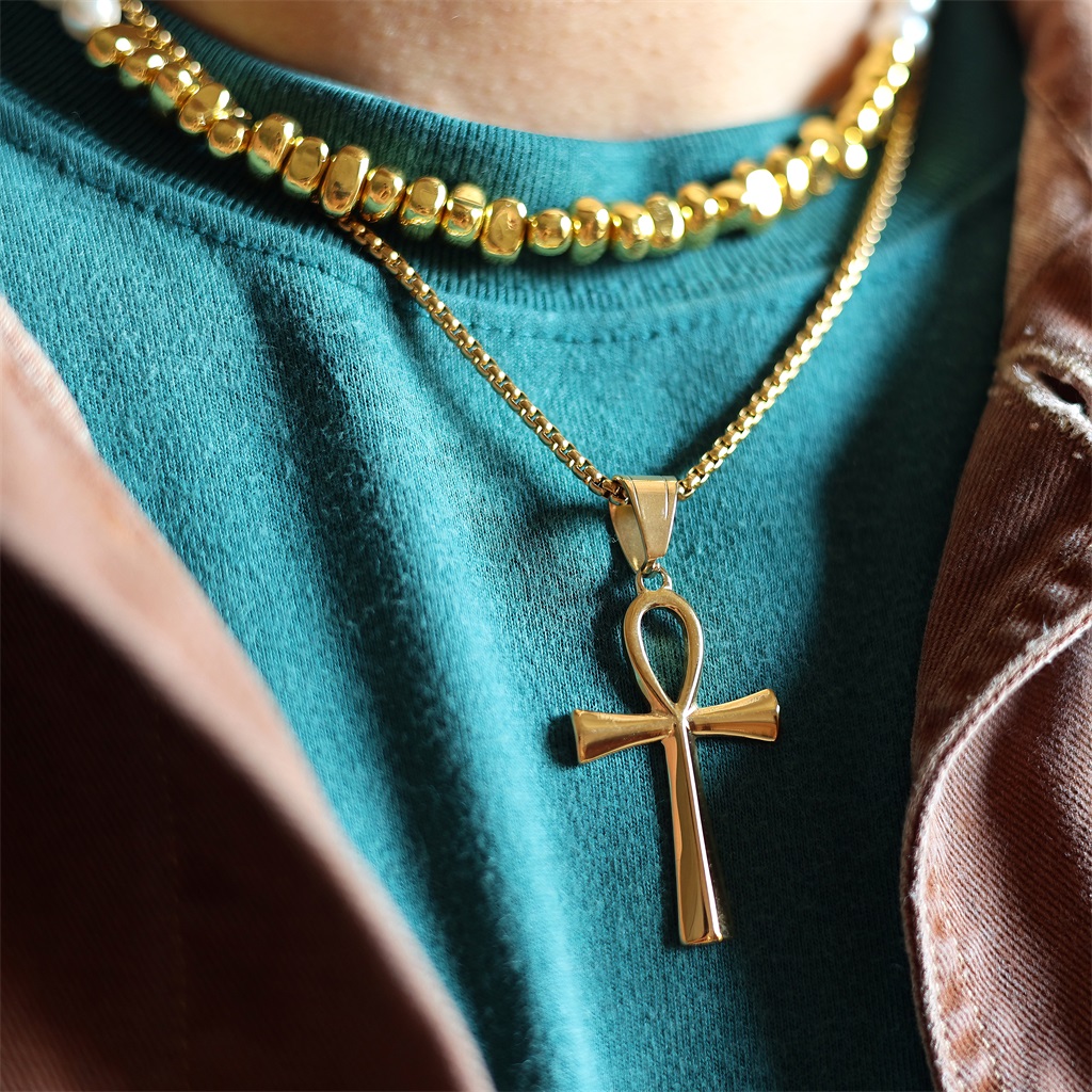 Anchor Cross Pendant Necklace