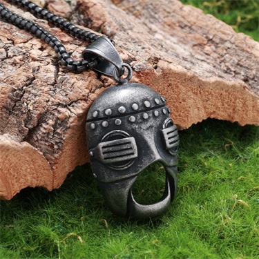 Retro Mask Pendant Necklace