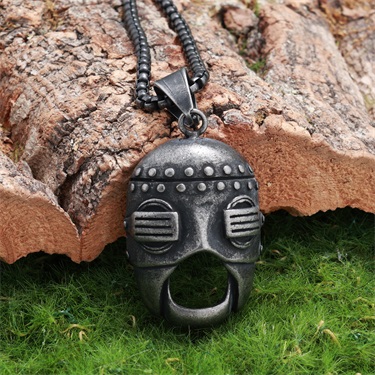 Retro Mask Pendant Necklace