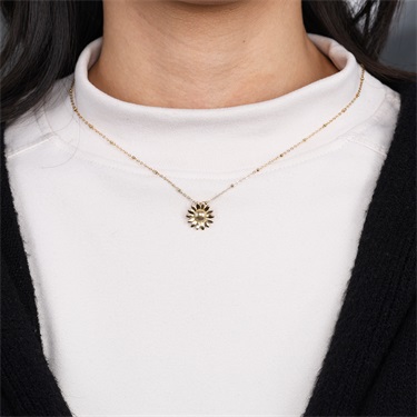 Sunflower Pendant Necklace