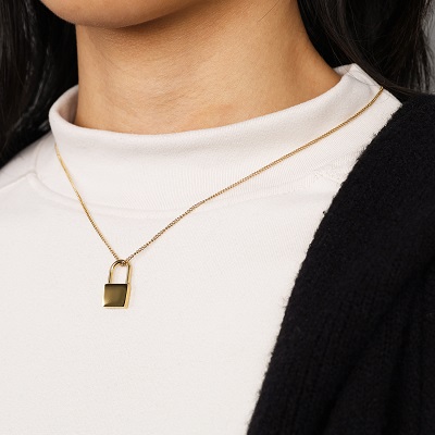 lock pendant necklace