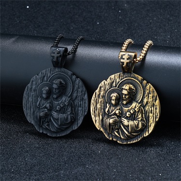 St. Christopher and The Child Necklace