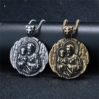 St. Christopher and The Child Necklace