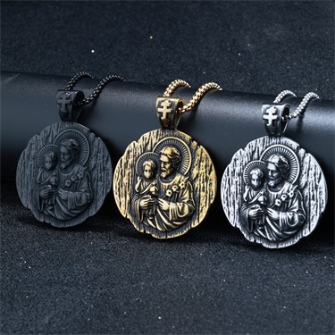 St. Christopher and The Child Necklace