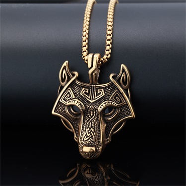 Viking Wolf Head Pendant