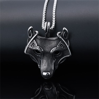 Viking Wolf Head Pendant