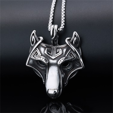 Viking Wolf Head Pendant