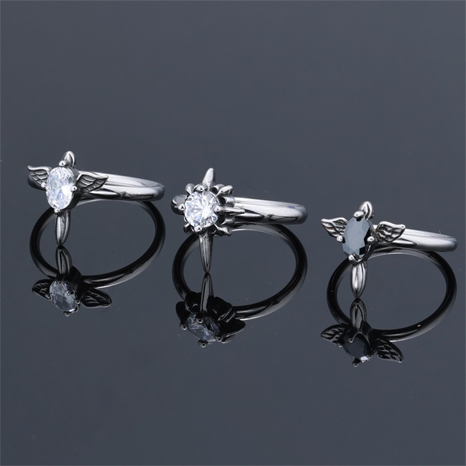 Gothic zircon lady ring