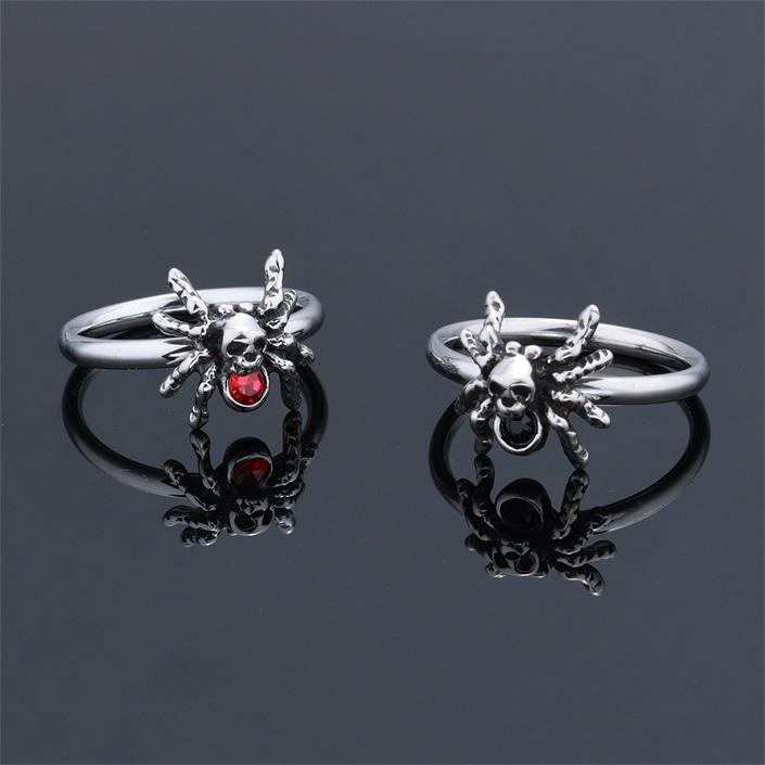 Gothic Zircon Spider Ring