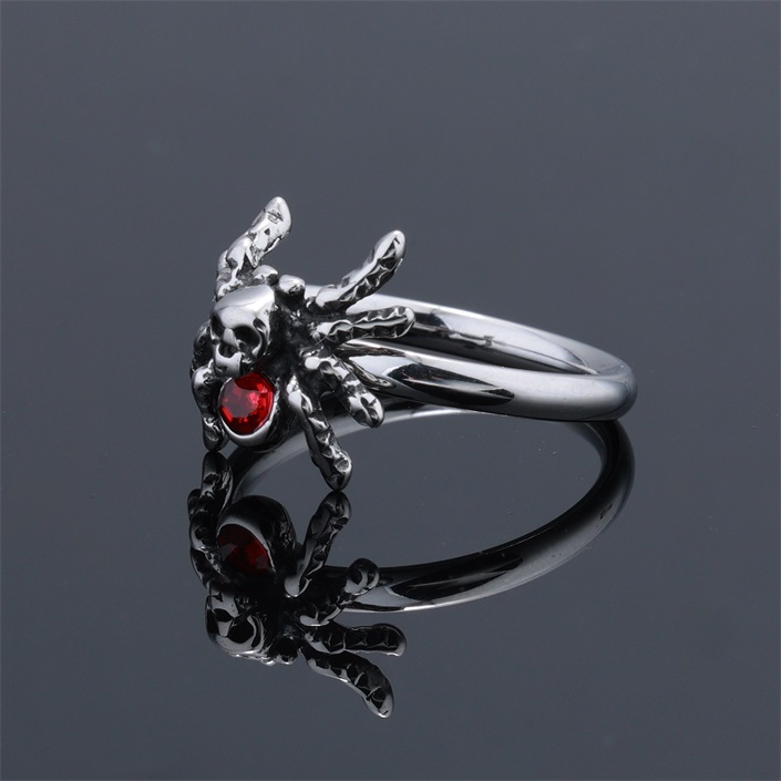 Gothic Zircon Spider Ring