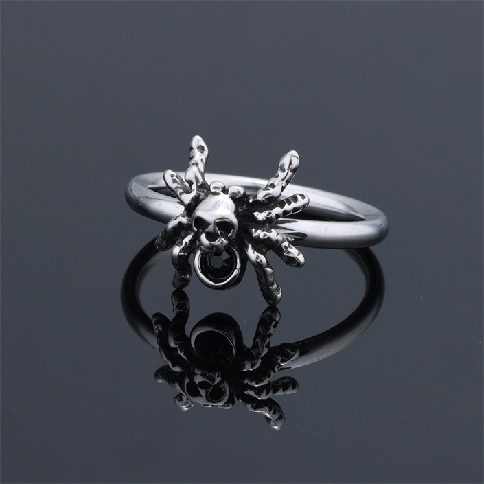 Gothic Zircon Spider Ring