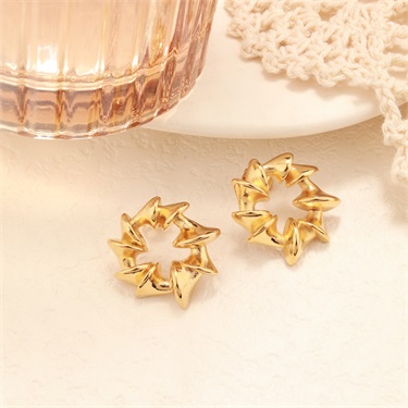 18k Gold Plated Stainless Steel Irregular Earring