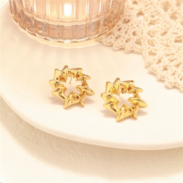 18k Gold Plated Stainless Steel Irregular Earring