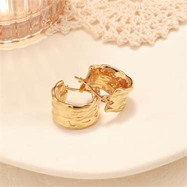 18k Gold Plated Wide Circle Earring