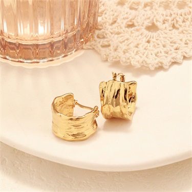 18k Gold Plated Wide Circle Earring