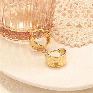 18k Gold Plated Wide Circle Earring