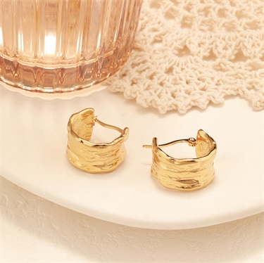 18k Gold Plated Wide Circle Earring