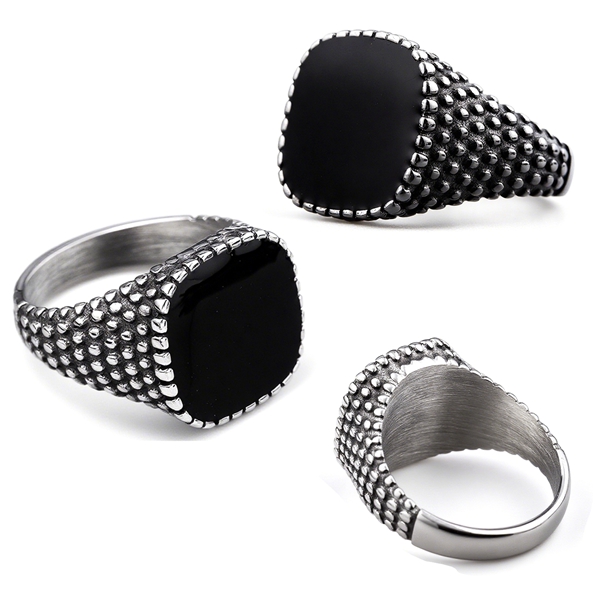 Black Enamel Ring01101