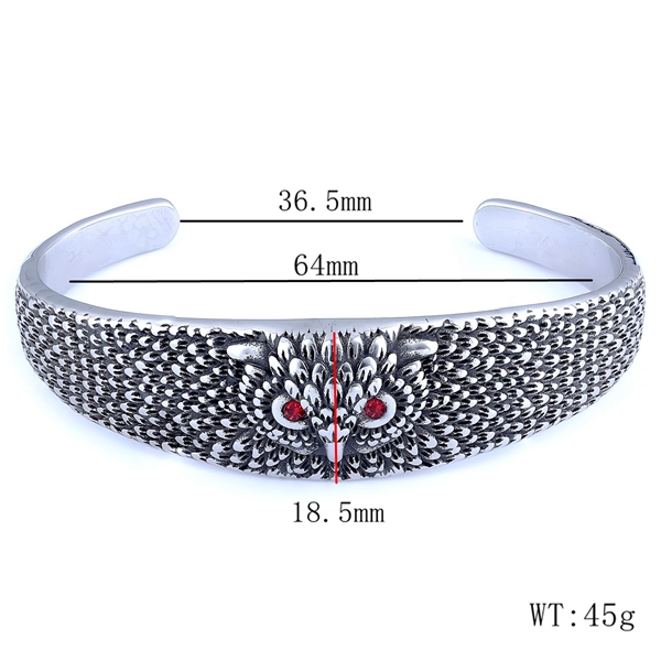 Red Eyes Owl Cuff Bangle AB0208