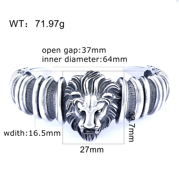 Lion Cuff Bangle AB0706
