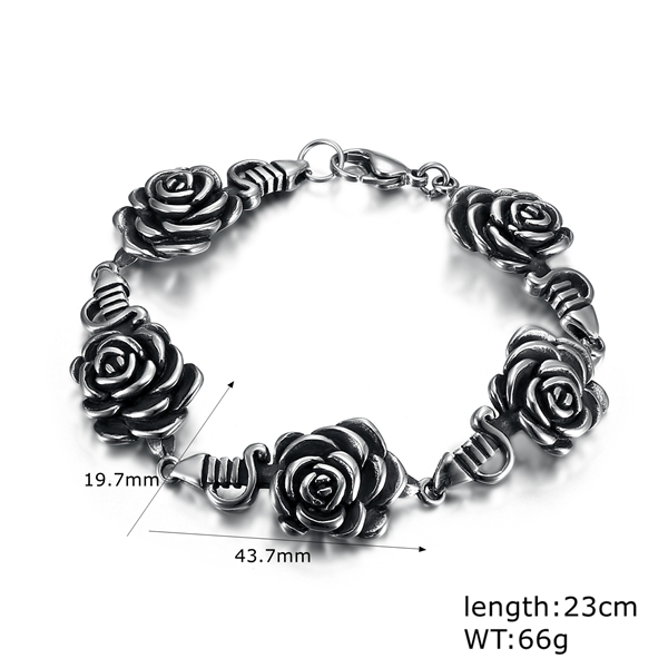 Vintage Rose Charm Bracelet AB0606