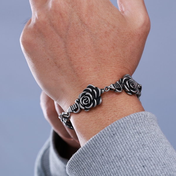 Vintage Rose Charm Bracelet AB0606