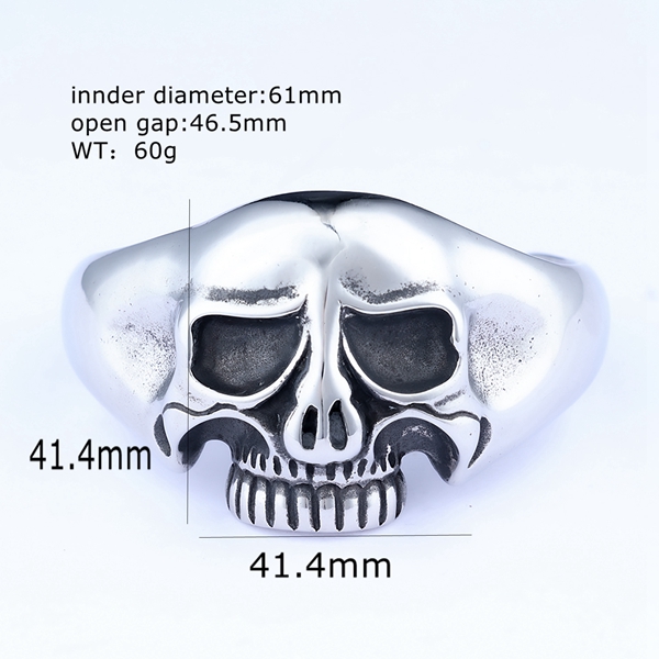 Big Polished Skull Bangle AB0406