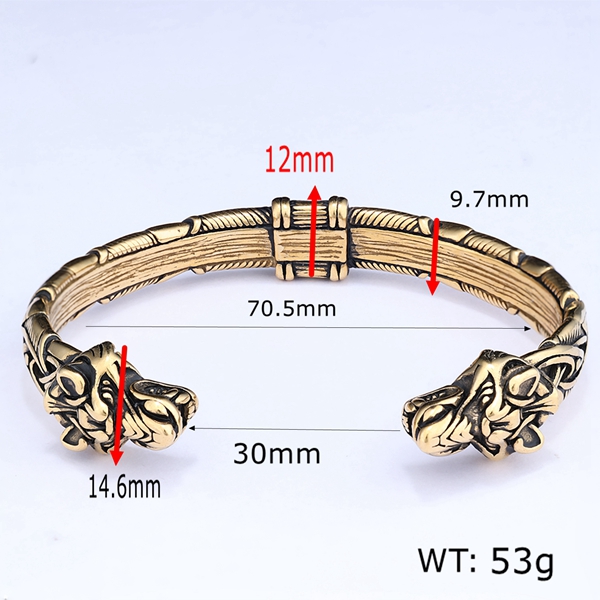 Gold Viking Dragon Bangle AB0508
