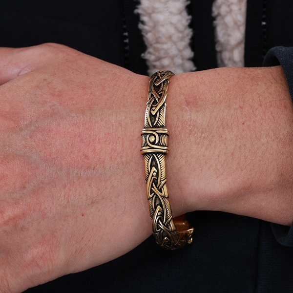 Gold Viking Dragon Bangle AB0508